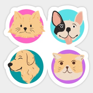 Pop Art Pets - Cats and Dogs Sticker